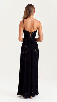 Shannon Lace Bustier Wedding Guest Maxi Dress