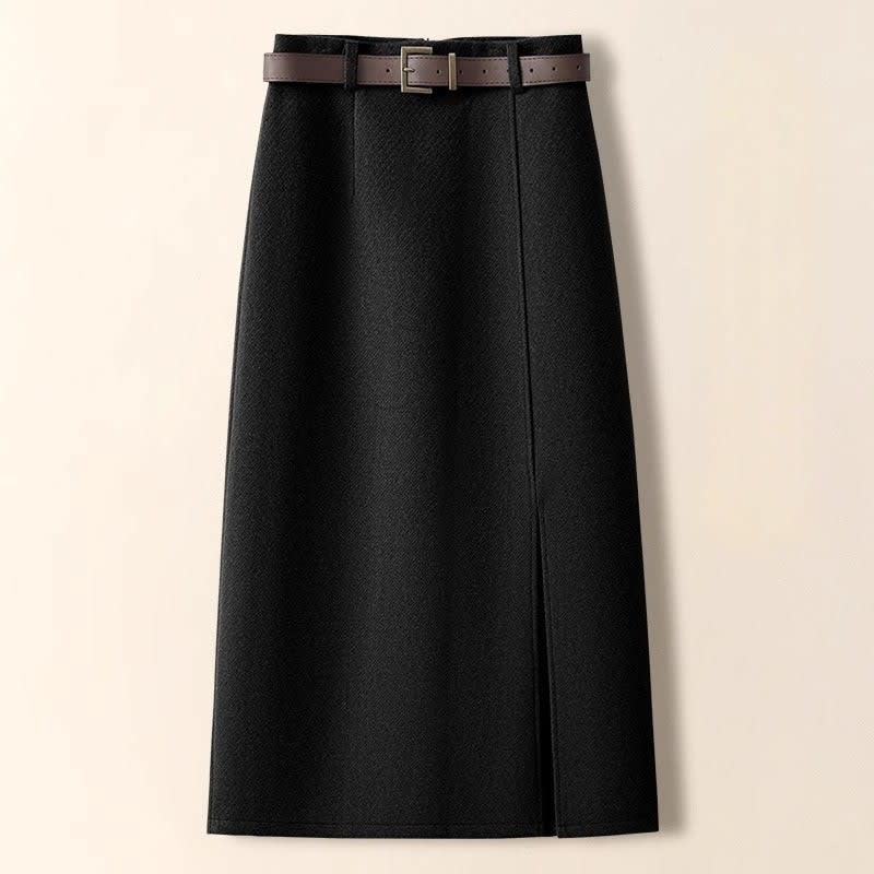 Livy Wool Belted Midi Skirt_3