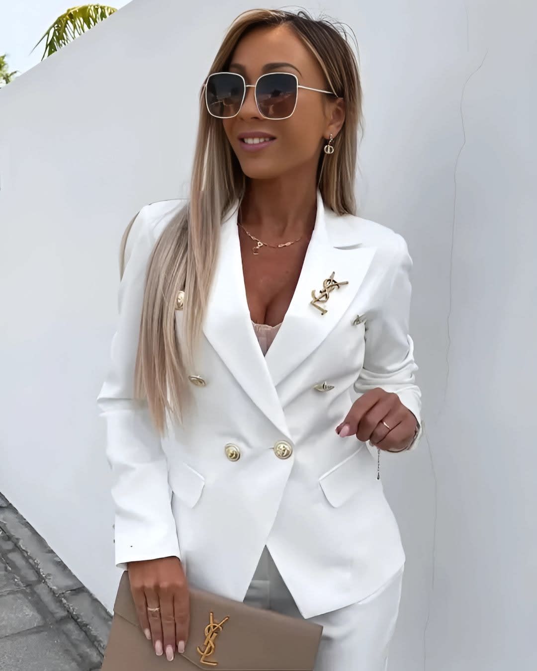 Genevra Double Breasted Tailored Blazer and Trouser Suit Set_10