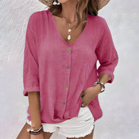 Isabella James Relaxed Breathable Button-Up Blouse