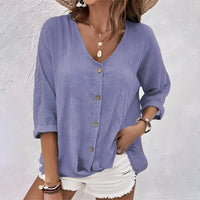 Isabella James Relaxed Breathable Button-Up Blouse