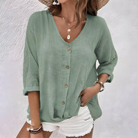 Isabella James Relaxed Breathable Button-Up Blouse