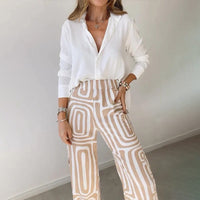 Beatrice Cole Tailored Patterned Trouser Co-Ord Set