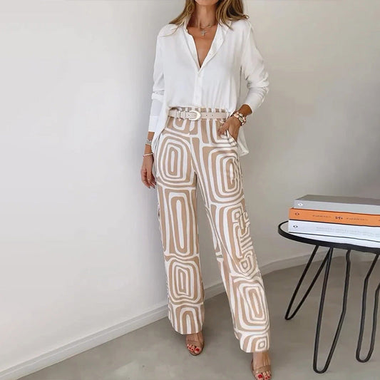 Beatrice Cole Tailored Patterned Trouser Co-Ord Set