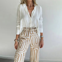 Beatrice Cole Tailored Patterned Trouser Co-Ord Set