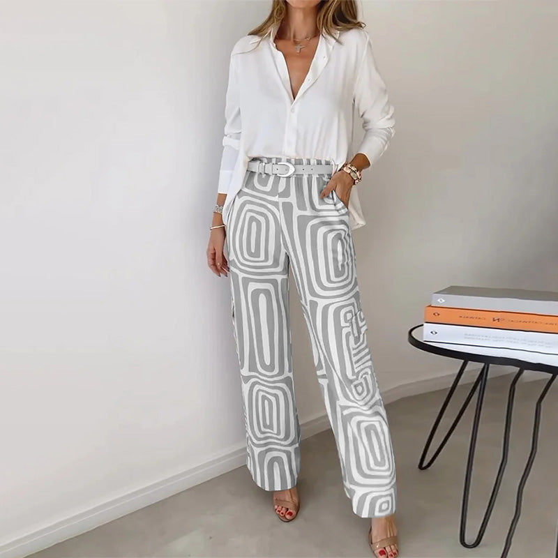 Beatrice Cole Tailored Patterned Trouser Co-Ord Set