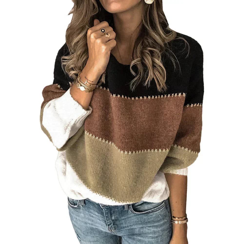 Bindi Color Block Knit Sweater_4