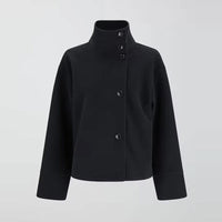 Ines Stand Collar Wool Blend Pea Coat