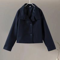 Ines Stand Collar Wool Blend Pea Coat