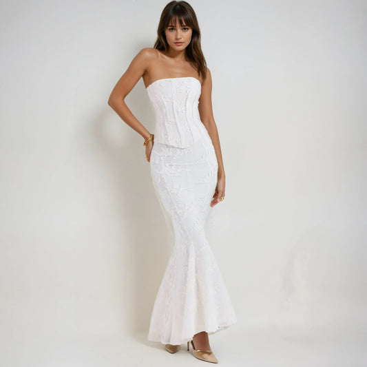 Jean Strapless Embroidered Wedding Guest Maxi Dress_1