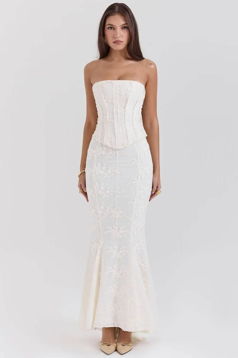Jean Strapless Embroidered Wedding Guest Maxi Dress_2
