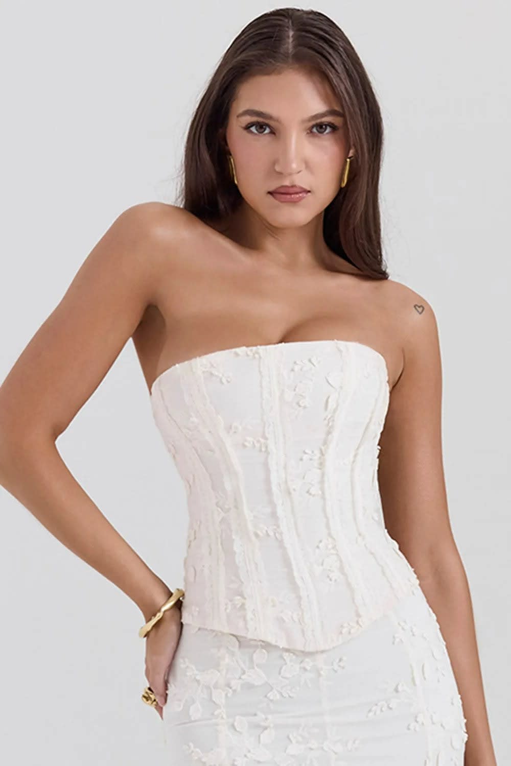 Jean Strapless Embroidered Wedding Guest Maxi Dress_3