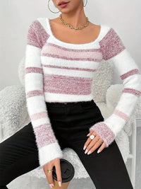 Kirra Striped Ribbed Knit Sweater