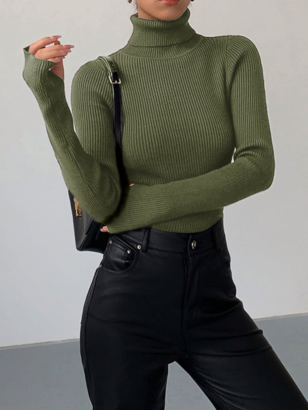 Aurelia Ribbed Turtleneck Sweater