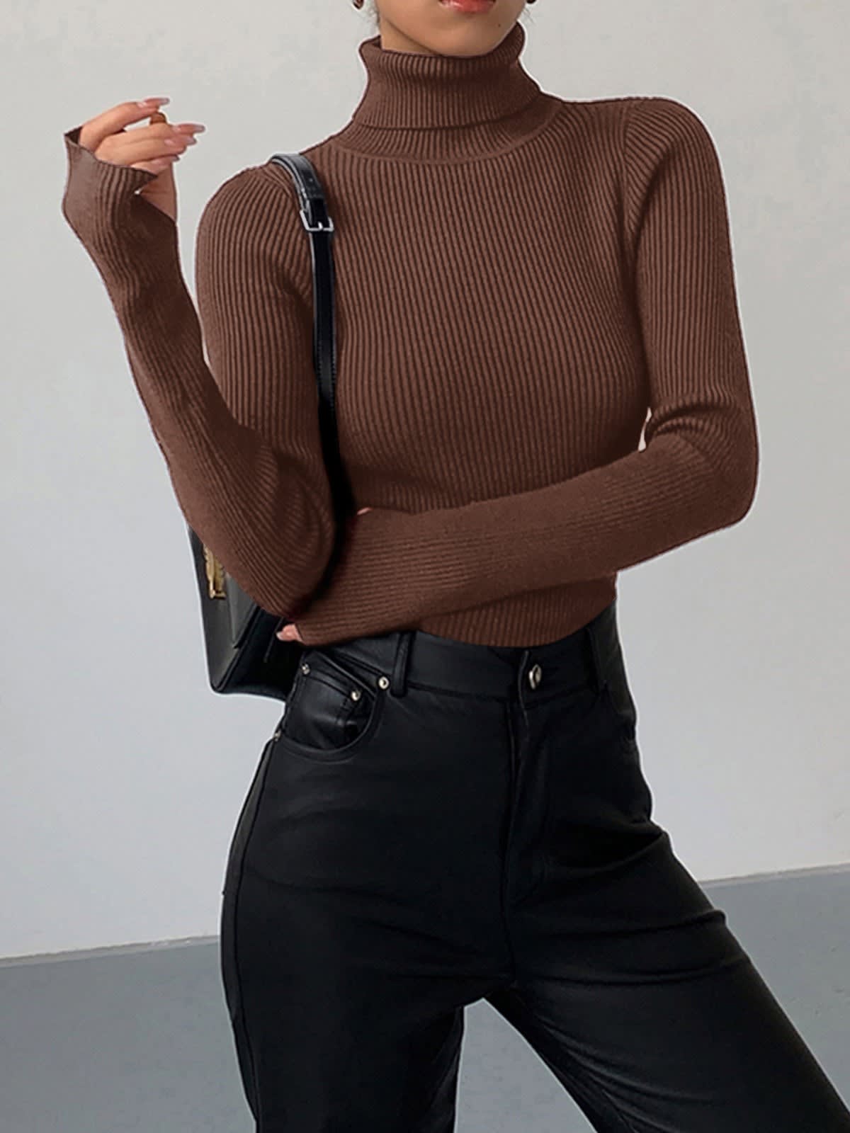 Aurelia Ribbed Turtleneck Sweater