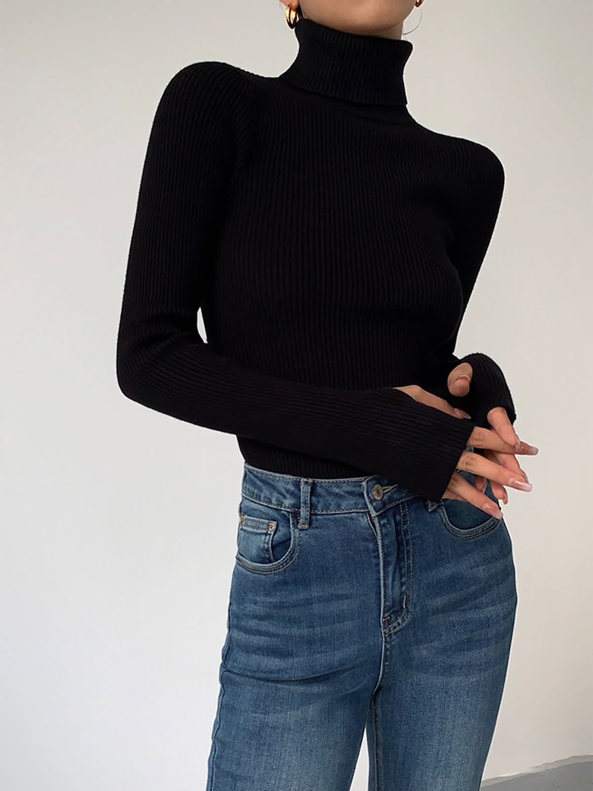 Aurelia Ribbed Turtleneck Sweater