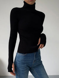 Aurelia Ribbed Turtleneck Sweater