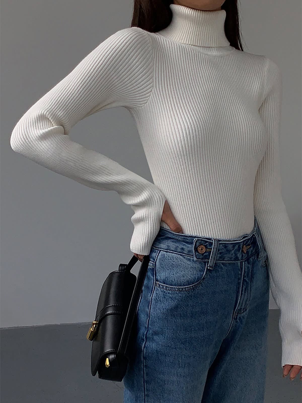 Aurelia Ribbed Turtleneck Sweater