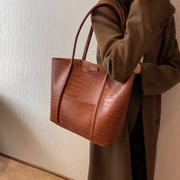 Ophira Croc Embossed Tote Bag
