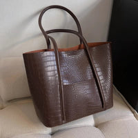 Ophira Croc Embossed Tote Bag