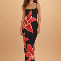 Liesel Floral Print Sleeveless Bodycon Maxi Dress