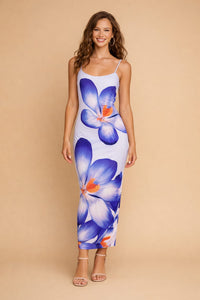 Liesel Floral Print Sleeveless Bodycon Maxi Dress