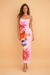 Liesel Floral Print Sleeveless Bodycon Maxi Dress
