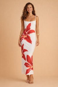 Liesel Floral Print Sleeveless Bodycon Maxi Dress