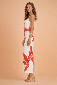 Liesel Floral Print Sleeveless Bodycon Maxi Dress