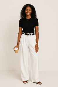 Keeva High Waisted Wide Leg Trousers