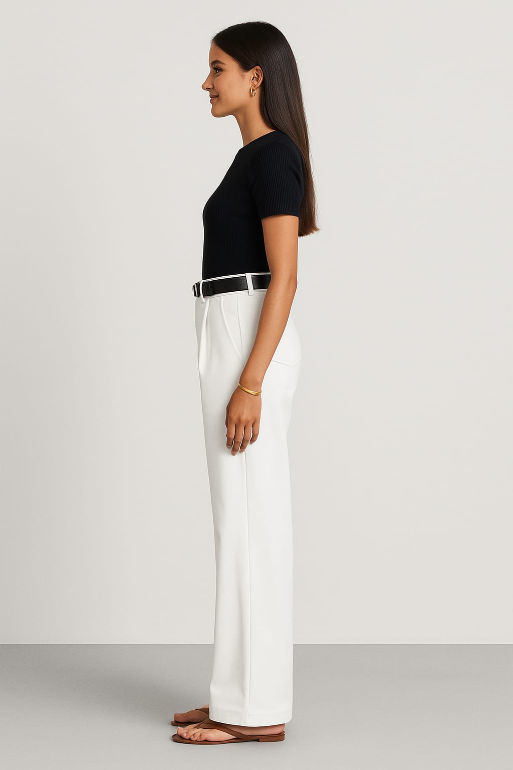 Keeva High Waisted Wide Leg Trousers_3
