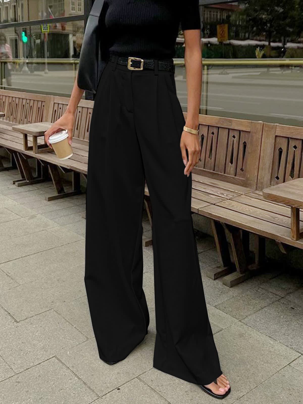 Keeva High Waisted Wide Leg Trousers