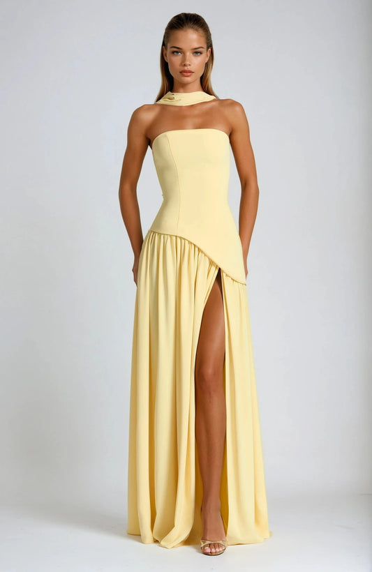 Arwen Strapless High Slit Maxi Dress_1