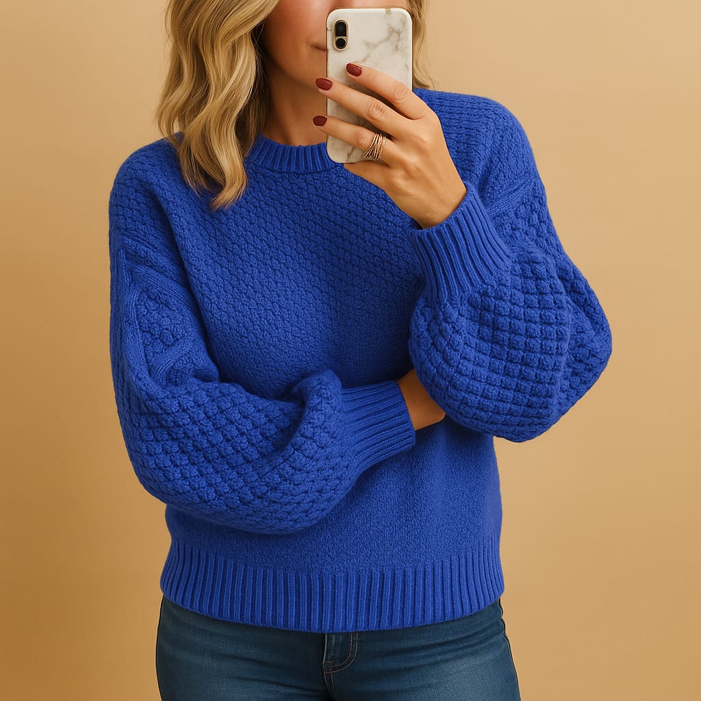 Nerida Textured Knit Pullover Sweater