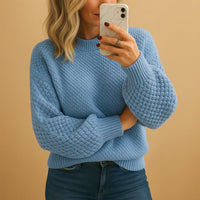 Nerida Textured Knit Pullover Sweater