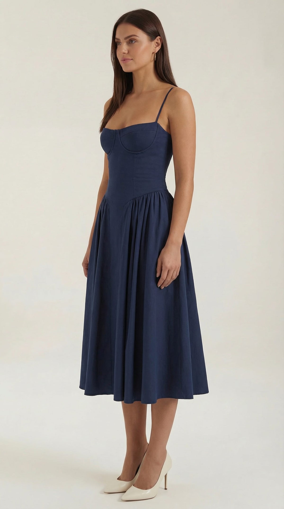 Karina Floral Corset Midi Dress