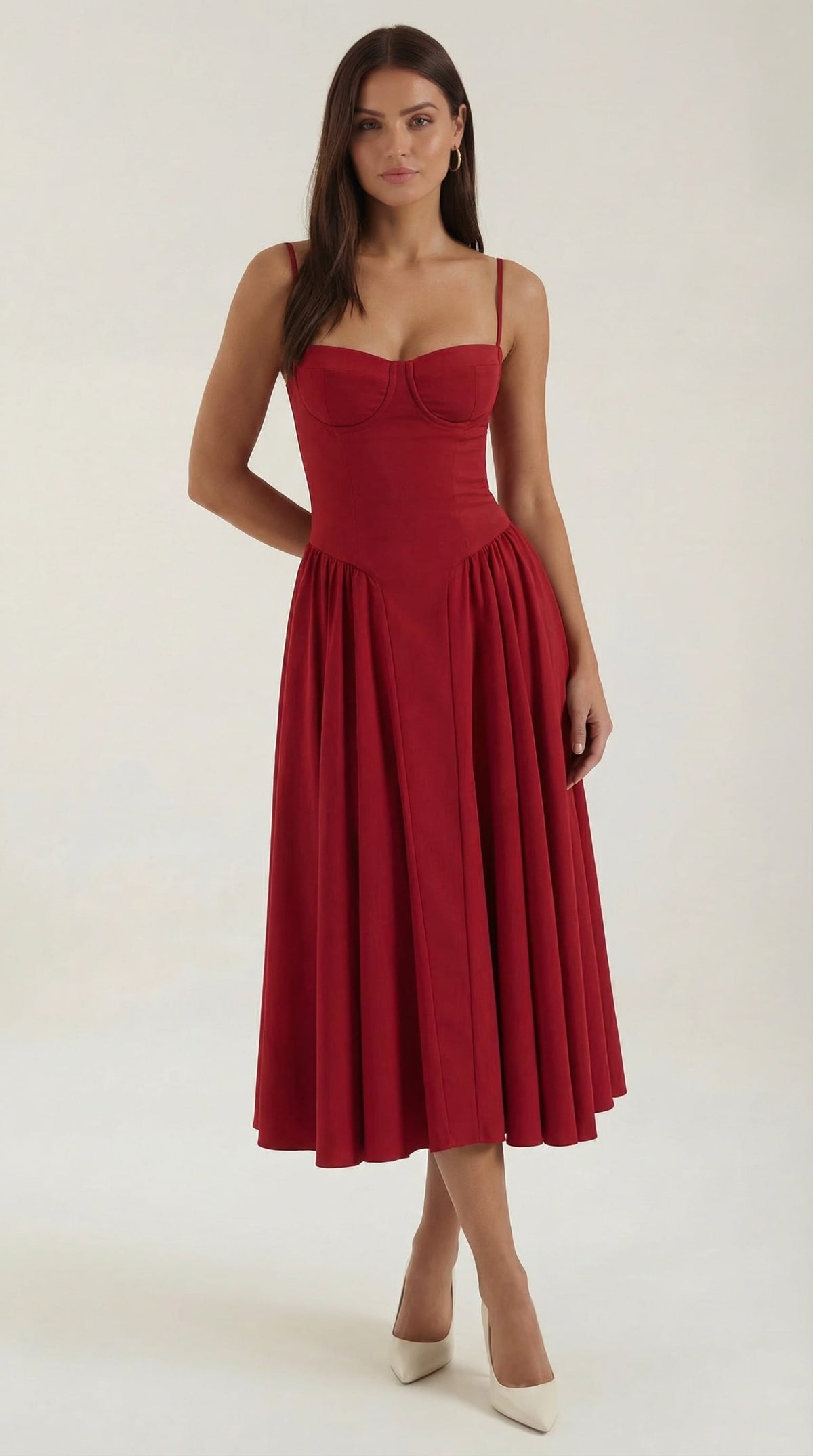 Karina Floral Corset Midi Dress