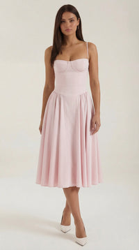Karina Floral Corset Midi Dress