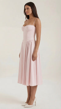 Karina Floral Corset Midi Dress