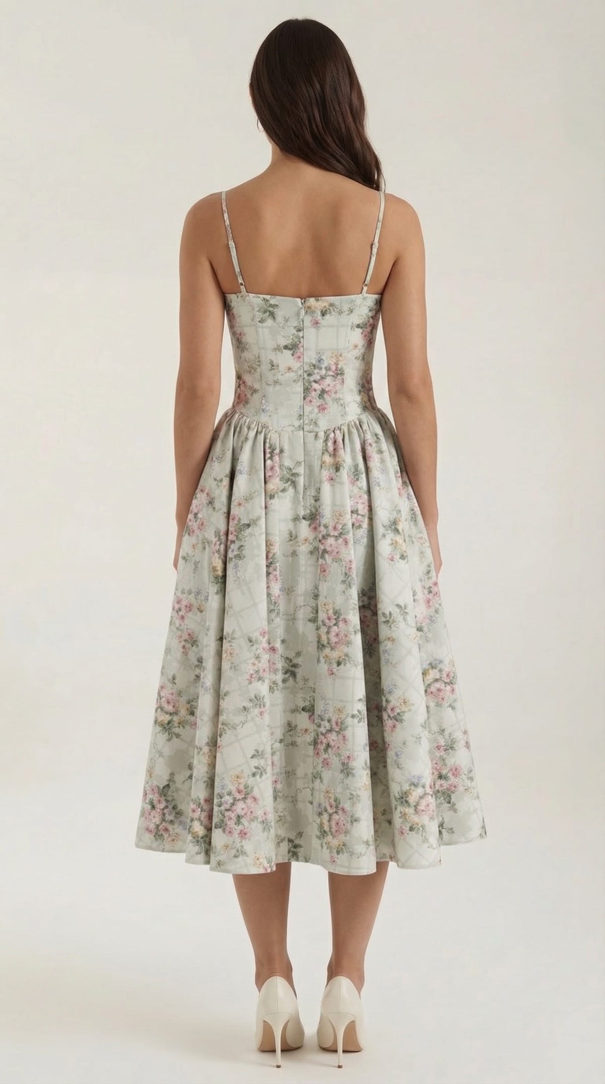 Karina Floral Corset Midi Dress