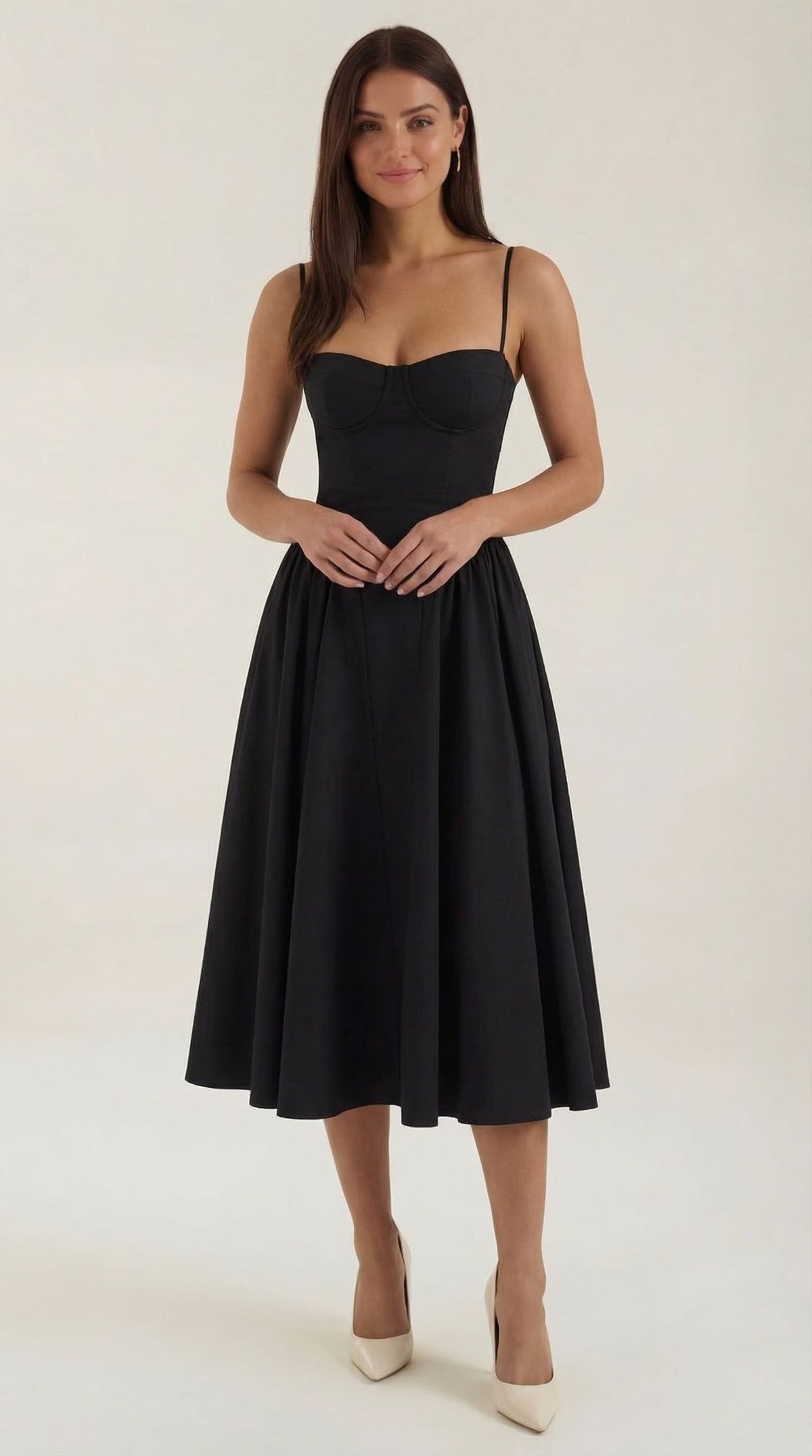 Karina Floral Corset Midi Dress