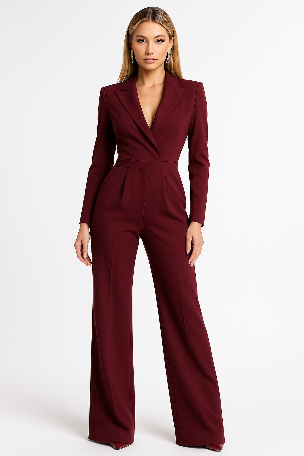 Cerys Wrap Front Tailored Jumpsuit
