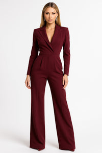 Cerys Wrap Front Tailored Jumpsuit