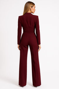 Cerys Wrap Front Tailored Jumpsuit