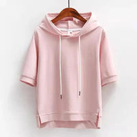 Elke Cotton Short Sleeve Hoodie