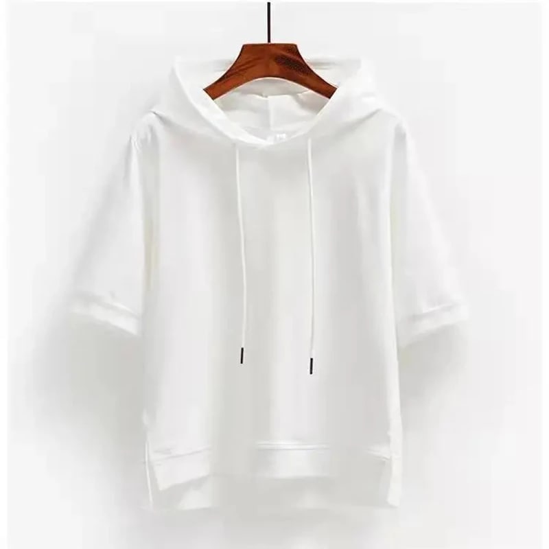 Elke Cotton Short Sleeve Hoodie_2