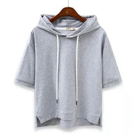 Elke Cotton Short Sleeve Hoodie
