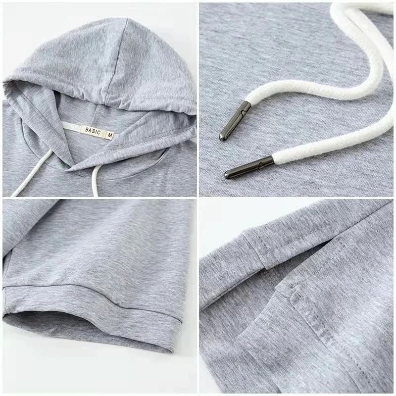 Elke Cotton Short Sleeve Hoodie