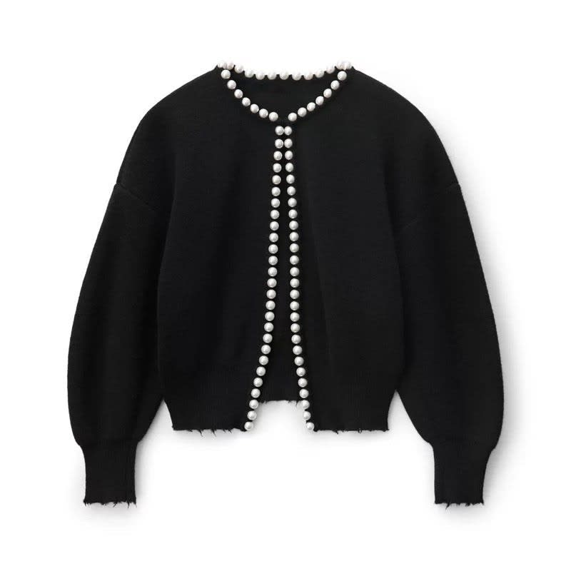 Kylie Pearl Trim Knit Cardigan