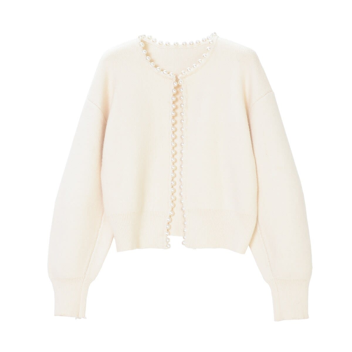Kylie Pearl Trim Knit Cardigan